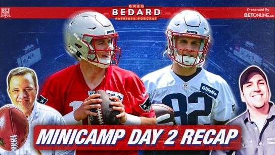 .@betonline_ag Podcast & Video: Bedard Patriots Pod - Wrapping up Day 2 of minicamp taken at BSJ Headquarters (Patriots)